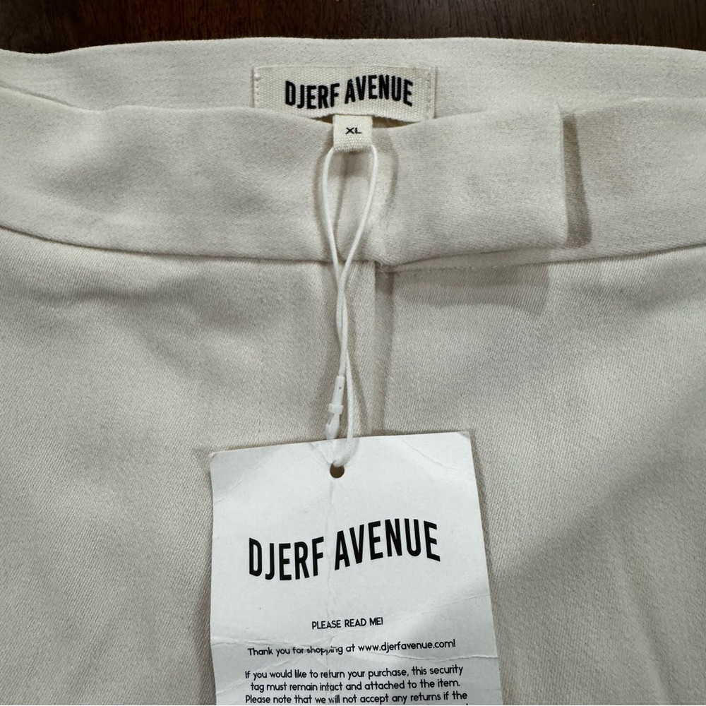 New! Djerf Avenue First Choice Pants in Cream Size XL Tall - Picture 4 of 11